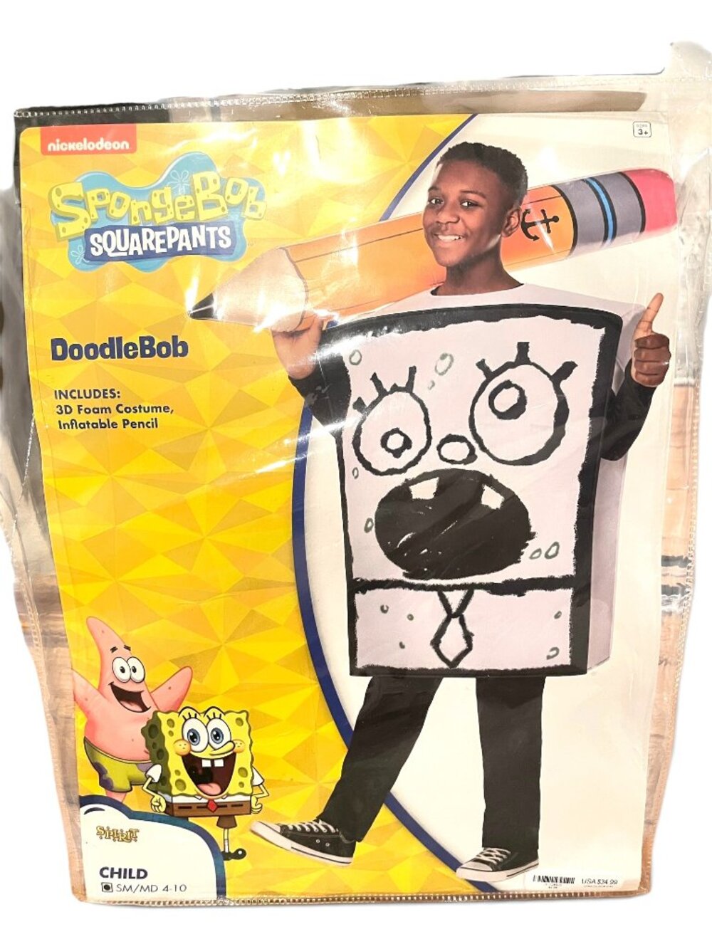 Spirit Sponge Bob Square Pants 3D Foam Halloween costume